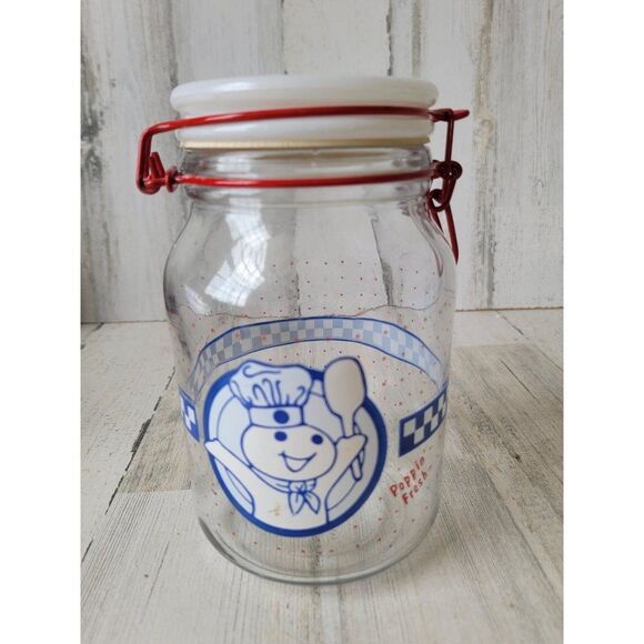 Vintage poppin' fresh Pillsbury Doughboy container jar home decor - Picture 1 of 14
